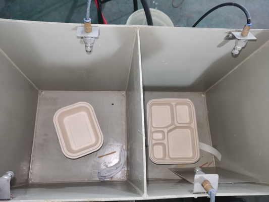 1100 mm * 410 mm * 1100 mm Sproei-coatingsmachine voor voedselcontainer voor pulp
