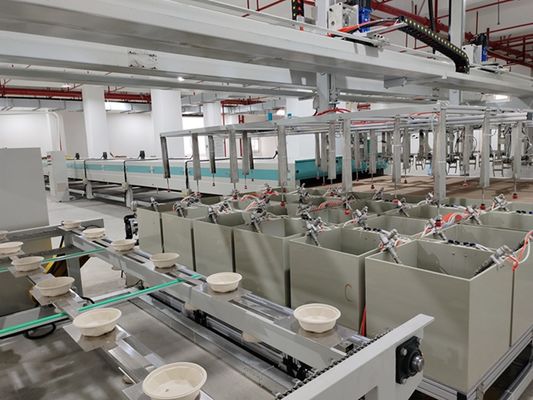 24-station Spin Coating Machine voor pulp molding vezels met barrière coat