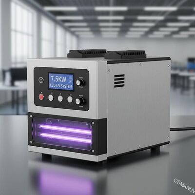 7.5KW geleide Uv Genezende Systemen voor Druk, Uv Met een laag bedekkende en Genezende Machine