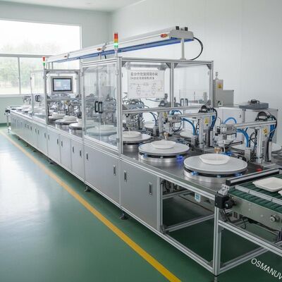 24 Station Automatische Spin Coating Line voor waterdichte pulp gegoten tafelgerei coating