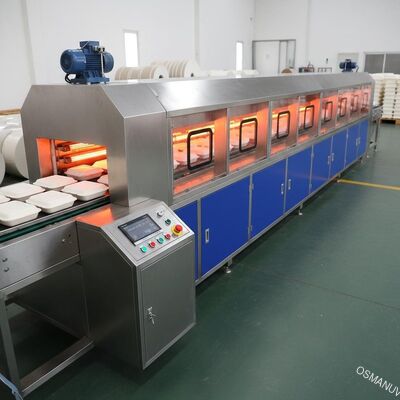 Bagasse Pulp Molding IR Drying Machine 12 meter sneldrogen systeem voor de productie van voedselcontainers
