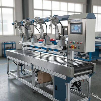 Volledig Automatische Spuitcoatmachine met Aanpasbare Breedte, Japanse Iwata Spuitpistolen & PLC Besturing voor Industriële Toepassingen