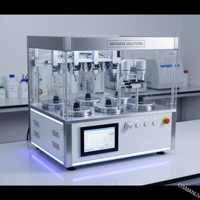 Hoge-precisie 12-station automatische spincoater voor aanpasbare halfgeleider- en perovskietfilmdepositie