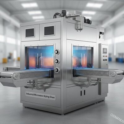 Industriële magnetrondroogoven met continue volumetrische verwarming van het riemtype en aanpasbaar vermogen