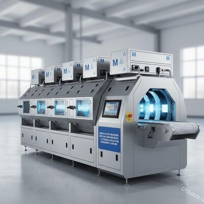 ENERGIE-EFFICIENTE INDUSTRIALE microwaveconveyor droger aanpasbare magnetron-arrangement en luchtstroom