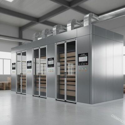 Meerzone vouwdeur droger voor bewerkt hout - Aangepaste droogparameters