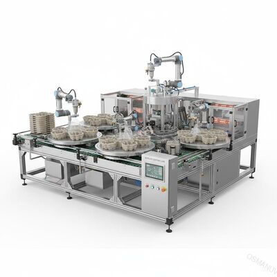 Modulaire High-Throughput Rotary Spin Coating Productie Lijn voor Pulp Molded Internal Barriers