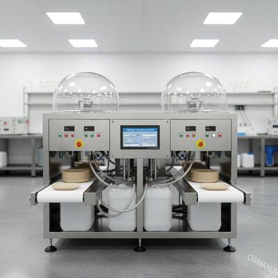 High-output dubbelstation spin coater voor water/olie barrière coating van pulp gegoten tafelgerei