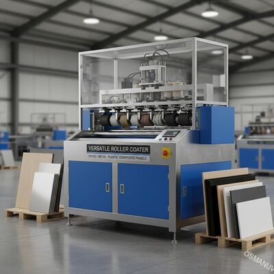 Versatile multifunctionele rolcoatingsmachine voor hout-, metaal-, kunststof- en composietpanelen