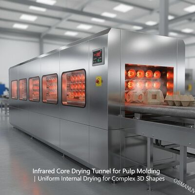 Infrarood Kern Droogtunnel voor Pulp Molding | Uniforme Interne Droging voor Complexe 3D Vormen