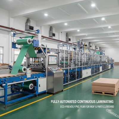 Volledig geautomatiseerde continue lamineerproductielijn voor milieuvriendelijke PVC-folie | Ontworpen voor MDF en spaanplaat