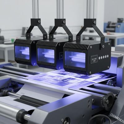3 die de UVlampenzwarte de drukpers is UV na het plaatsen van uv genezend materiaal wordt genezen