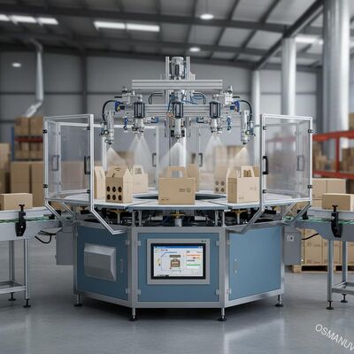 Hoge-snelheid roterende tafel automatische sproeier voor industriële verpakkingsdozen (wijntransporteurs & elektronica) - Aangepaste coatinglijn