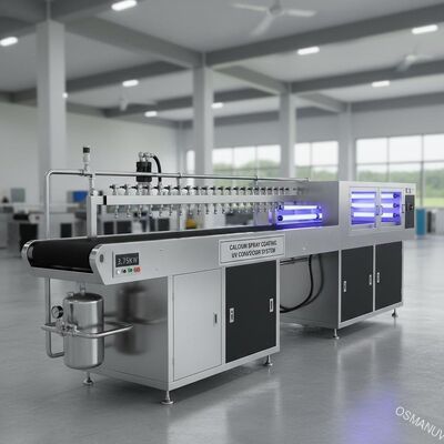 De Deklaagmachine van de calciumnevel/Uvtransportbandsystemen 1800mm Lengte 3.75KW