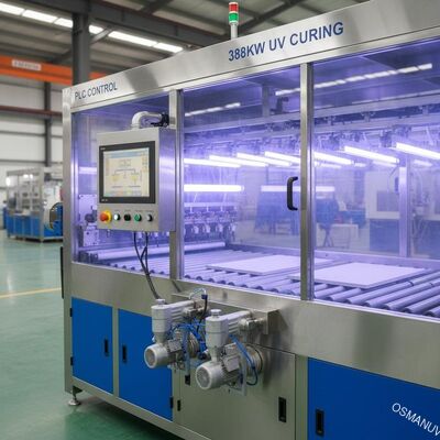 MDF scheept het Uvlicht van 388kw in Genezend de Machineplc van de Neveldeklaag het Silicaatraad van het Controlecalcium