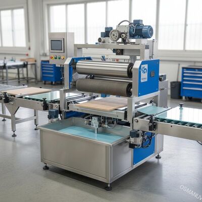 Aanpasbare coatingsmachine met twee rollen voor verschillende onderlagen - glas, metaal, composietplaten