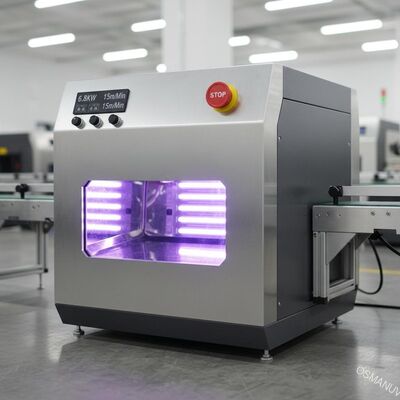 De UV Genezende Machine van 6.8KW 15m/Min Stop Switch Reflective/Uv Geleid Genezend Systeem