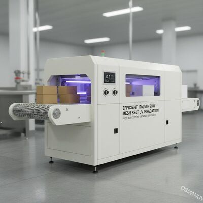 Efficiënte 10 m/Min 2KW Mesh Riem Uv Bestraling Machine Computer Wit Voor Voedsel Doos of Kleding of Board