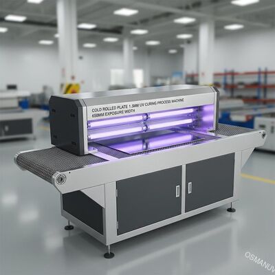 Koudgewalste Plaat 1.5mm Uv Genezende Procesmachine 650mm Blootstellingsbreedte
