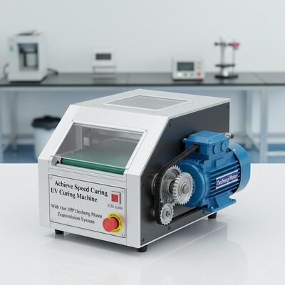 Verbeter de snelheid van UV-hardmachine met onze 1 HP Desheng motor transmissie systeem 5-20m / min snelheid