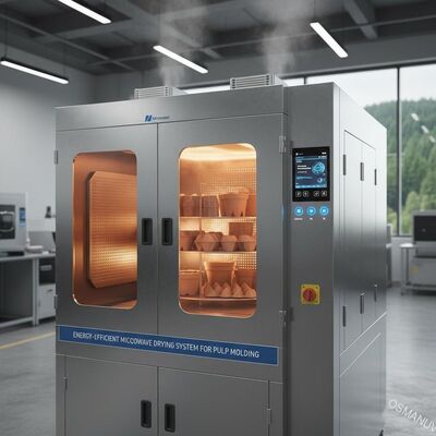 Energiezuinig microgolfdrogingssysteem voor pulpvorming: snelle en gelijkmatige interne verwarming