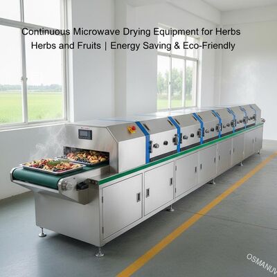 Continue magnetron droogapparatuur voor kruiden en fruit | Energiebesparend & Milieuvriendelijk