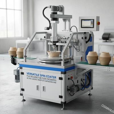 Versatile Spin Coater Pulp Molding voor voedselverpakkingen Olie en lekkagebestendige UV-coating machine