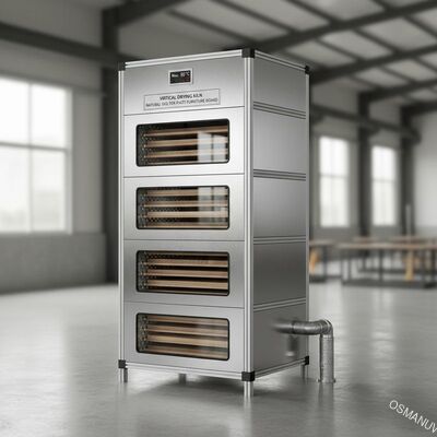 Verticale droogoven aardgas Max 80 graden 2500mm voor platen Meubelplank