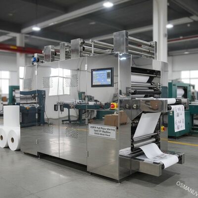 200KW Roll Paper Lack Spot UV Printing Machine 304ss Spiegelpaneel