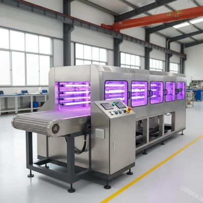 Verzorgingsapparatuur voor de UV-bestraling met een mesband 1 - 10 m/min.