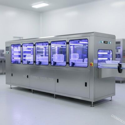 Sterilisator voor UV-C-tunnels met hoge intensiteit voor transparante voedselverpakkingen