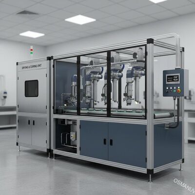 Precision Ultrasonic Spray Coating Line met Multi-Station Spray en Temperatuur & Vochtigheidscontrole