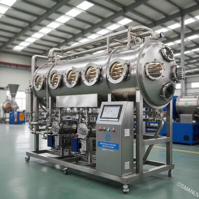 High Capacity Microwave Vacuum Dryer System - Op maat gemaakte 1-10T/h