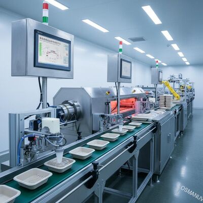 Productielijn voor hoogwaardige voedselveiligheid voor tafelgerei, bak en bak voor interne coating voor pulpvorming
