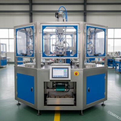 Zesstations Spin Coating Machine voor Pulp Molding Food Packaging en Industrial Packaging