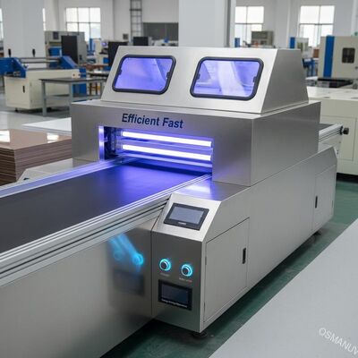 Efficiënte snelle energiebesparende twee lampen UV-hardmachine voor UV-coat borad plaat