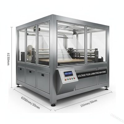 Plaat van karton of kunststof of glas 360-410V/50HZ Spanningsfilm lamineermachine met 6300*1550*1200mm totale afmeting