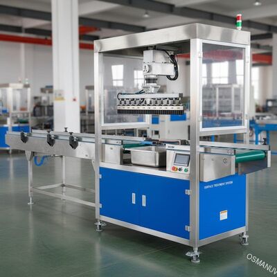 Voor oppervlaktebehandeling 0-3m/min coat speed spray coating machine van 1000mm minimale bewerkingslengte en 300mm spray breedte