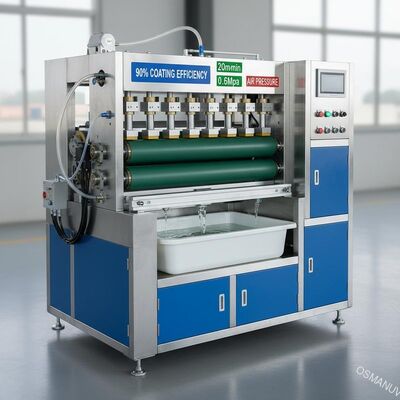 90% coating efficiëntie Roller coating apparatuur 20m/min 0.6Mpa luchtdruk
