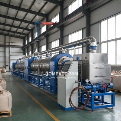 Compacte industriële droogmachine met aardgas van 28 m voor grootschalige productie