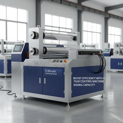 Verhoog de efficiëntie met een filmcoatingsmachine 3000 kg Capaciteit 0-30m/min Laminatiesnelheid