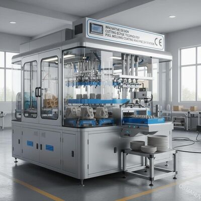 Innovatief ontwerp Cutting Edge Technology Pulp Molding Coating Machine 24 Station