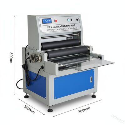 1.5KW Film Laminatie Machine 850mm Hoogte 300mm Minimale lengte voor plastic, acryl, plaat, plaat, glas