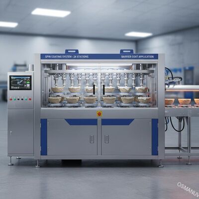 24-station Spin Coating Machine voor pulp molding vezels met barrière coat