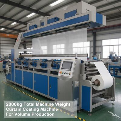 2000 kg totaal machinegewicht Gordijncoatingsmachine voor volumeproductie