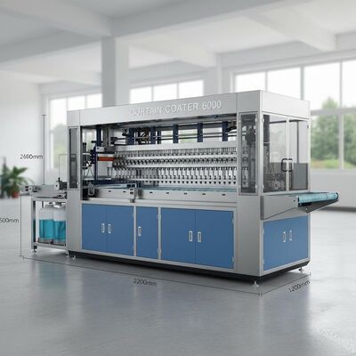 6000 mm × 2200 mm × 1400 mm gordijncoatmachine voor een breed scala aan coatingbehoeften