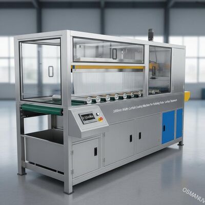 1000 mm breedte gordijn coating machine voor het polijsten van de roller oppervlakte behandeling 0-50m/min