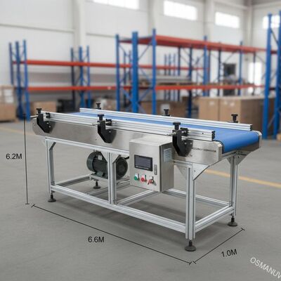 2m*0,6m*1,5m nauwkeurigheid Conveyor Belt Machine Continuous Conveyor System