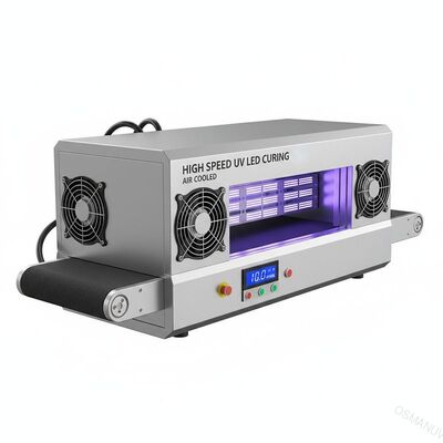 High Speed 1-10m/Min Ultraviolet LED Curing Machine met luchtkoeling