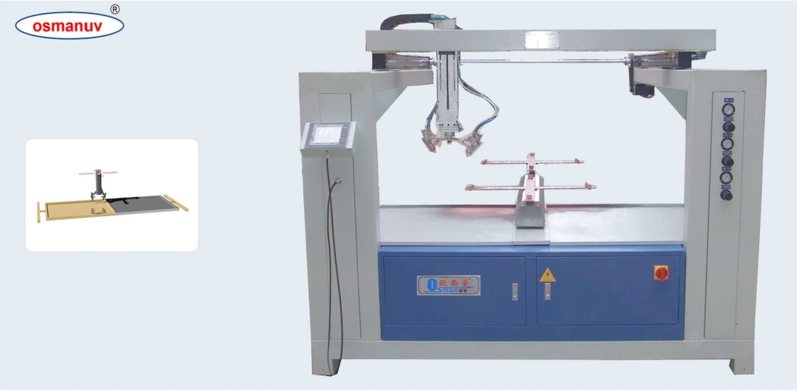 Voor oppervlaktebehandeling 0-3m/min coat speed spray coating machine van 1000mm minimale bewerkingslengte en 300mm spray breedte
